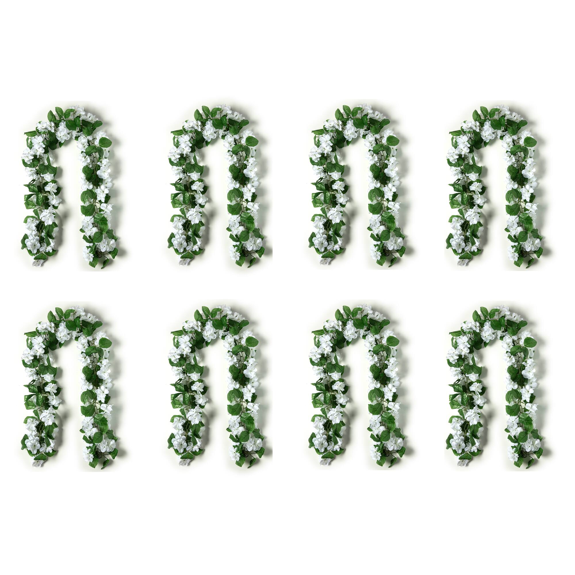 8 Pack: 6ft. White Hydrangea Chain Garland by Ashland®